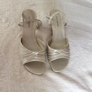 Covington Ivory Pearlized Heeled Sandals